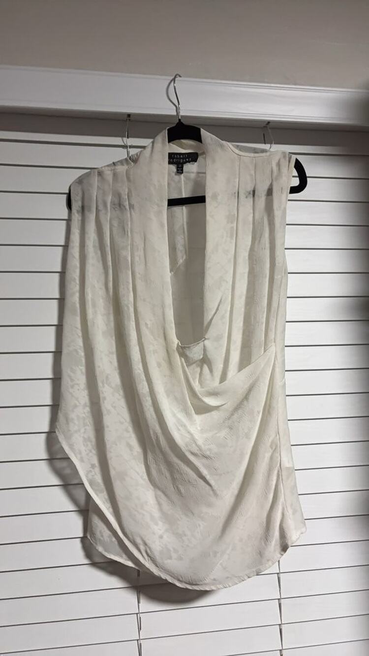 Robert Rodriguez Women's Draped White Blouse